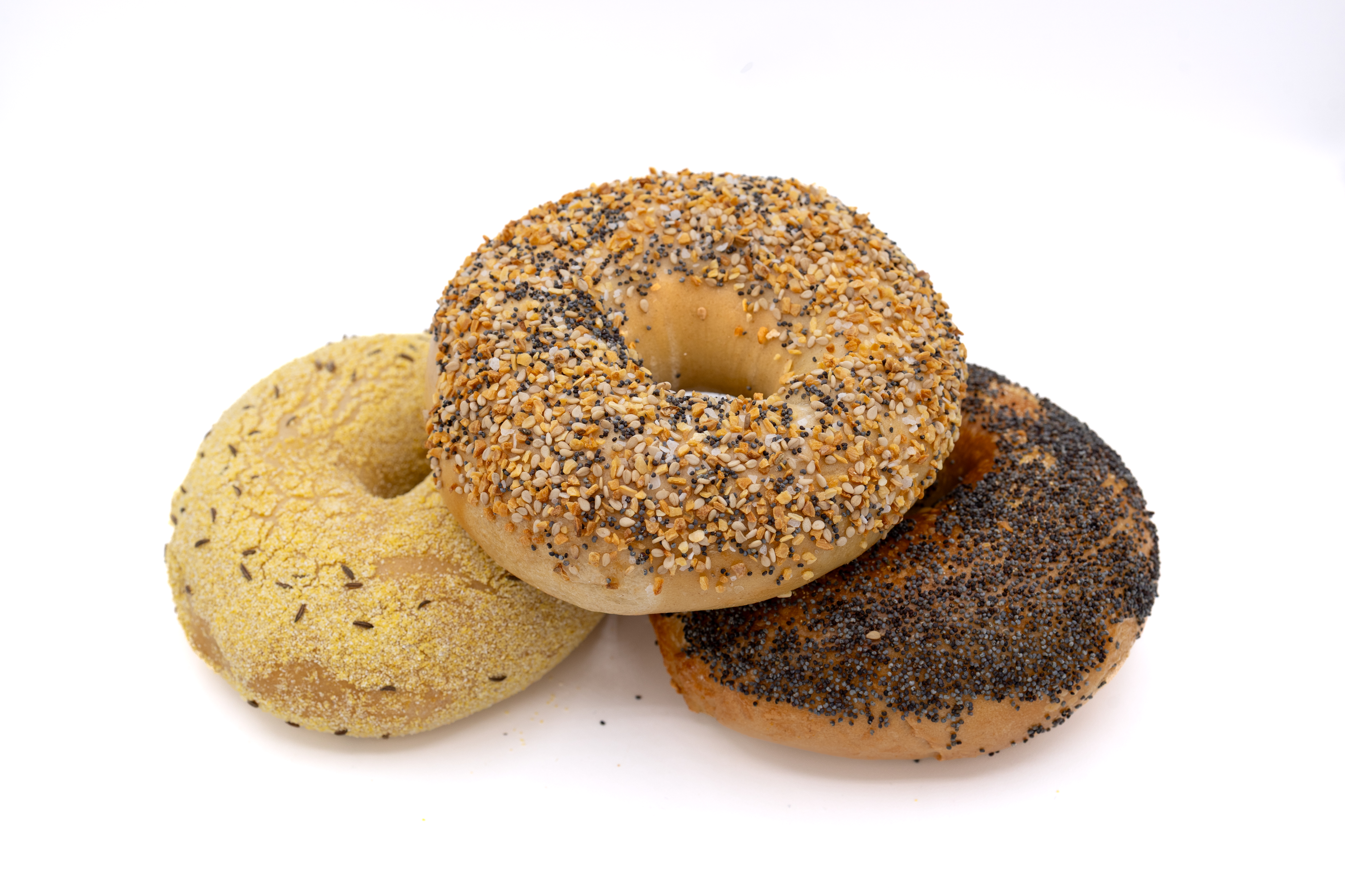 Assorted fresh bagels from Bagels and Bliss